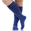 VIM&VIGR - podkolanówki uciskowe II stopnia kompresji - NYLON  - chabrowe w paski